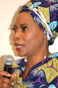 Delivering the Keynote Address at the Annual Lecture of the African Achievers Awards as African Woman of the Year, London