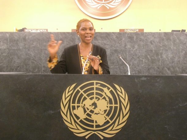 At the United Nations General Assembly on the interactive hearings of Civil society with Member governments on the High Level Dialogue on International Migration and Development, New York