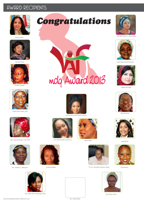 WAF MDG Award Recipents