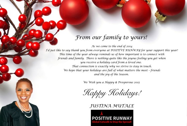 Season's Greetings from Justina Mutale.